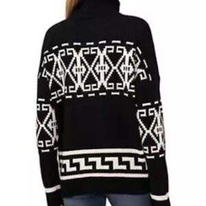 Black and White Geometric Sweater